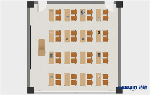 標準教室-賓利雙人課桌平面圖